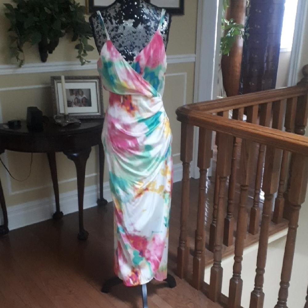 Zara One Shoulder Multicolor Dress - Picture 5 of 9